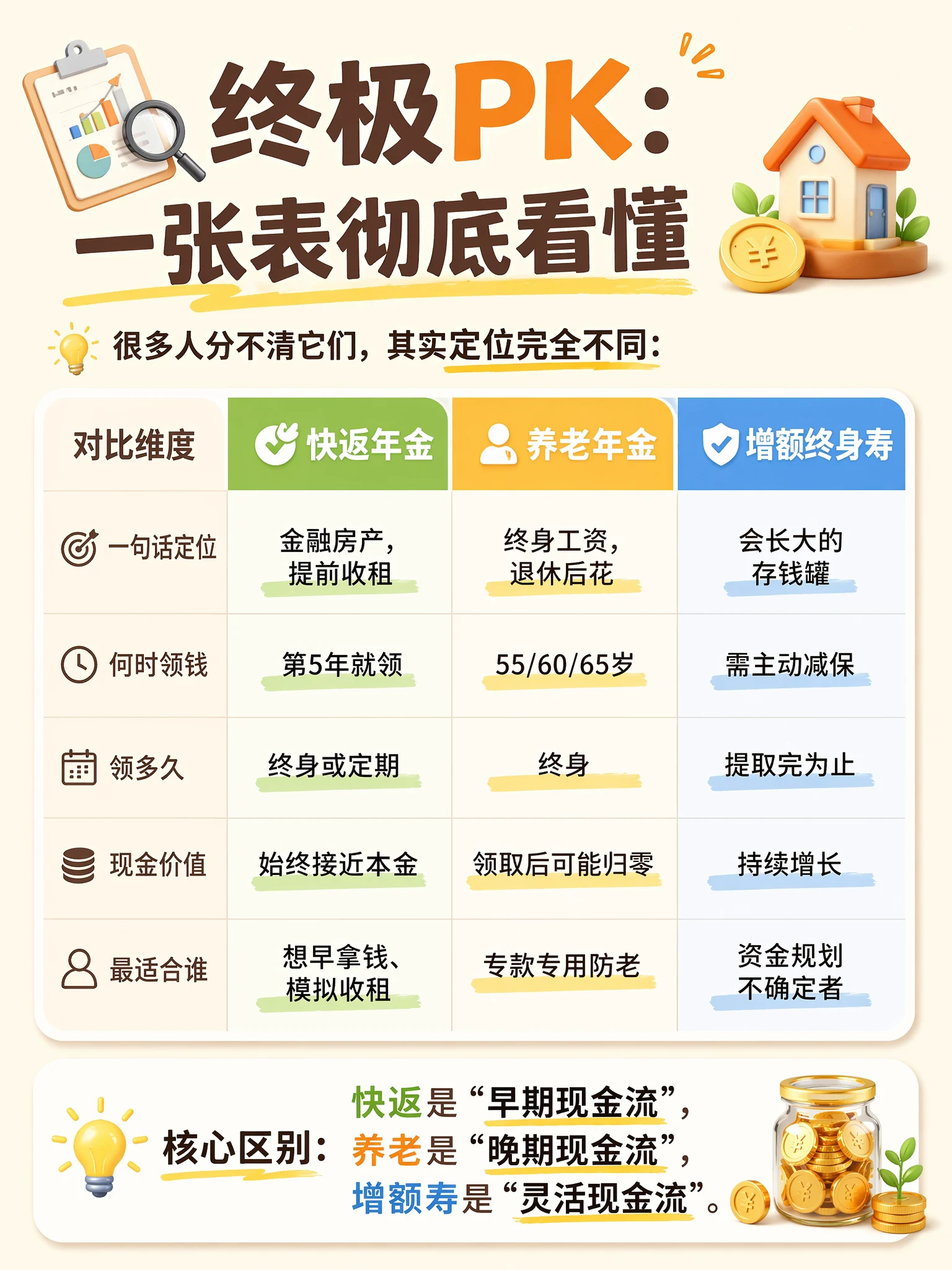 三类产品对比