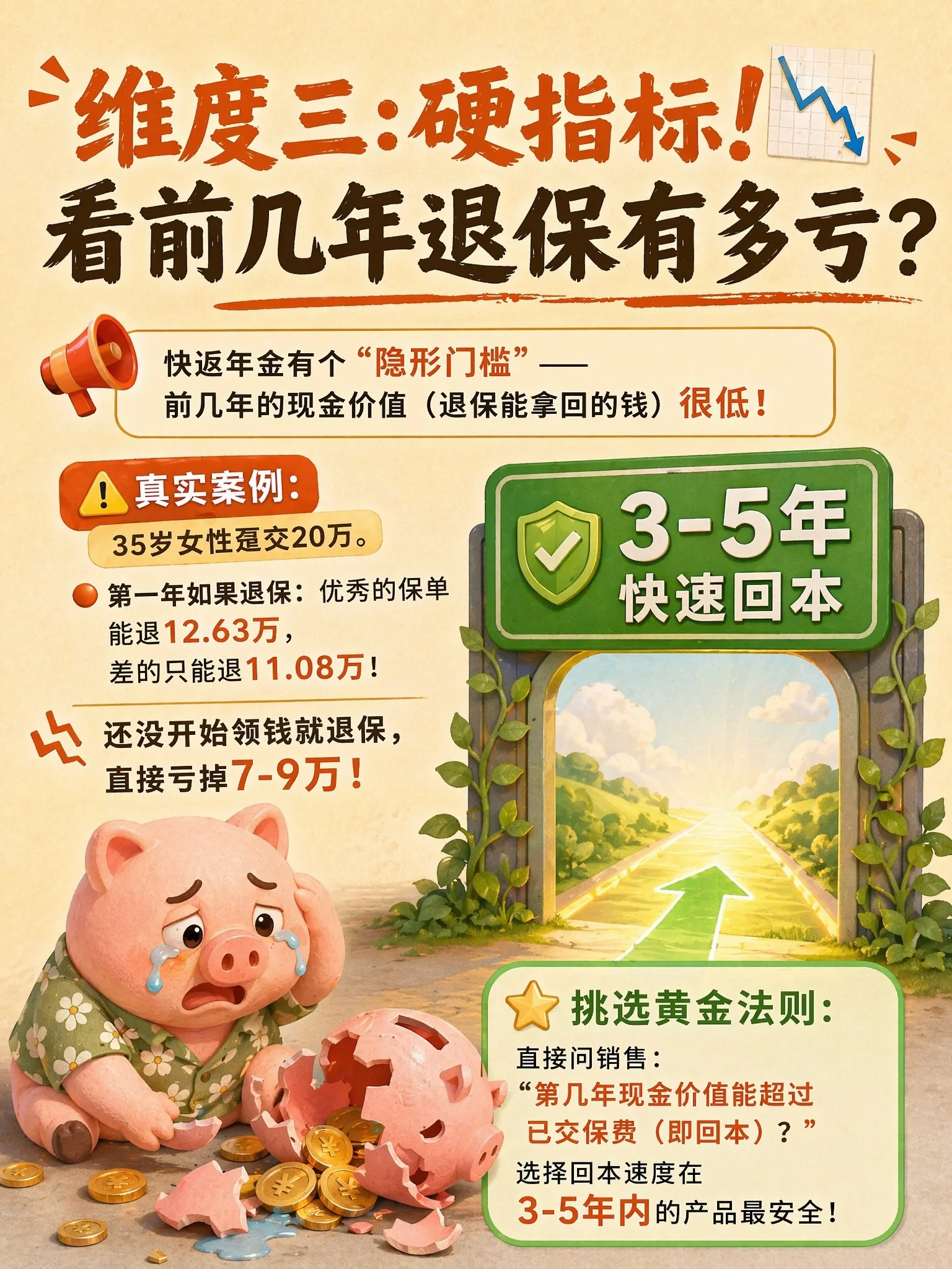 维度三:硬指标——前几年退保有多少?