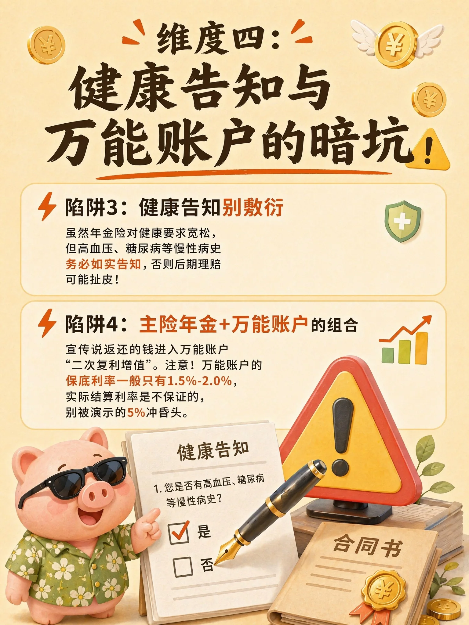 维度四:健康告知与万能账户的暗坑