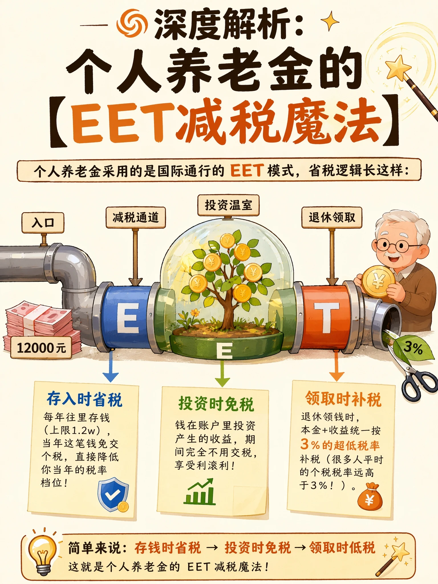 深度解析 个人养老金的 EET 减税魔法