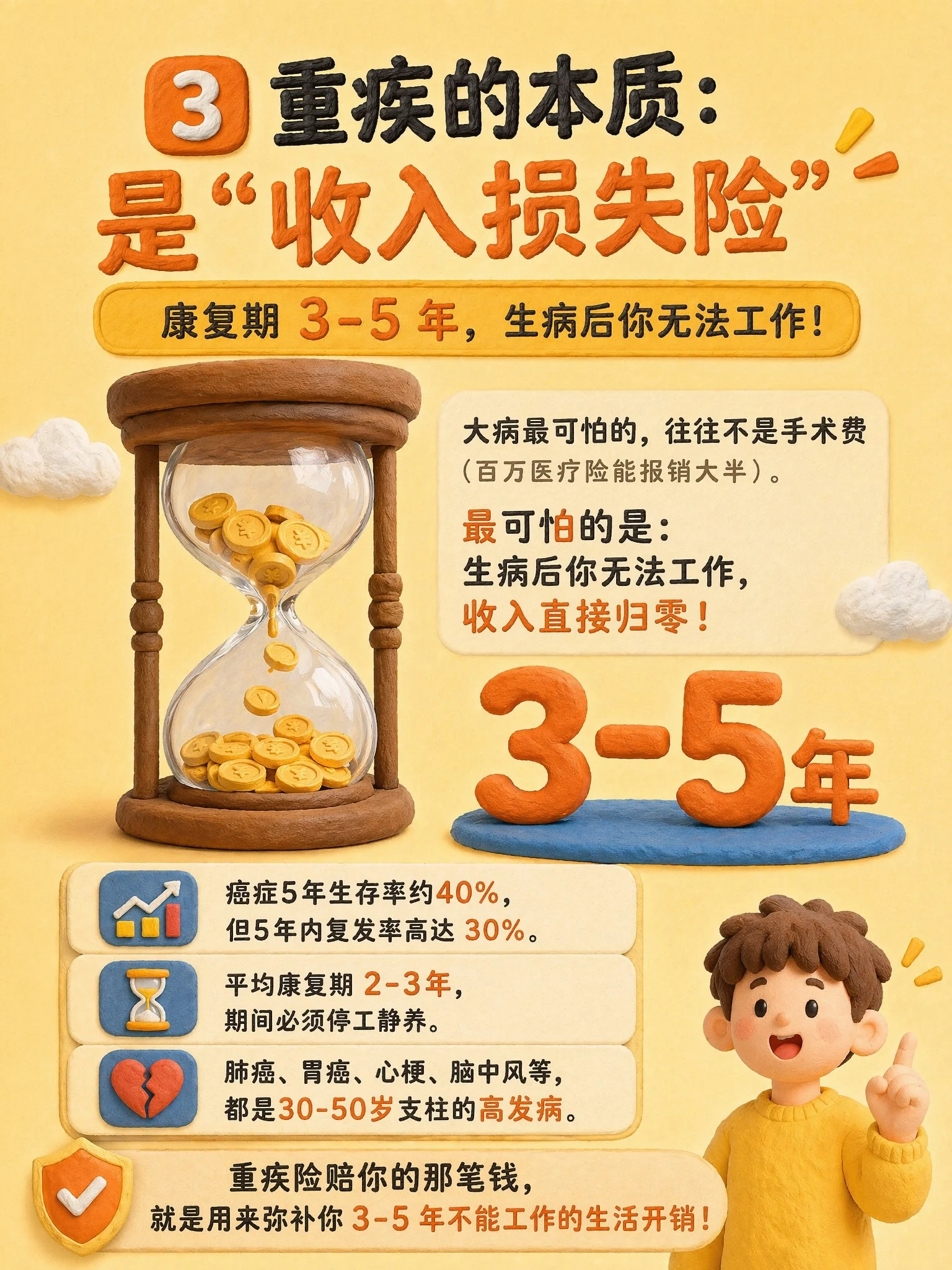 重疾险是收入损失险