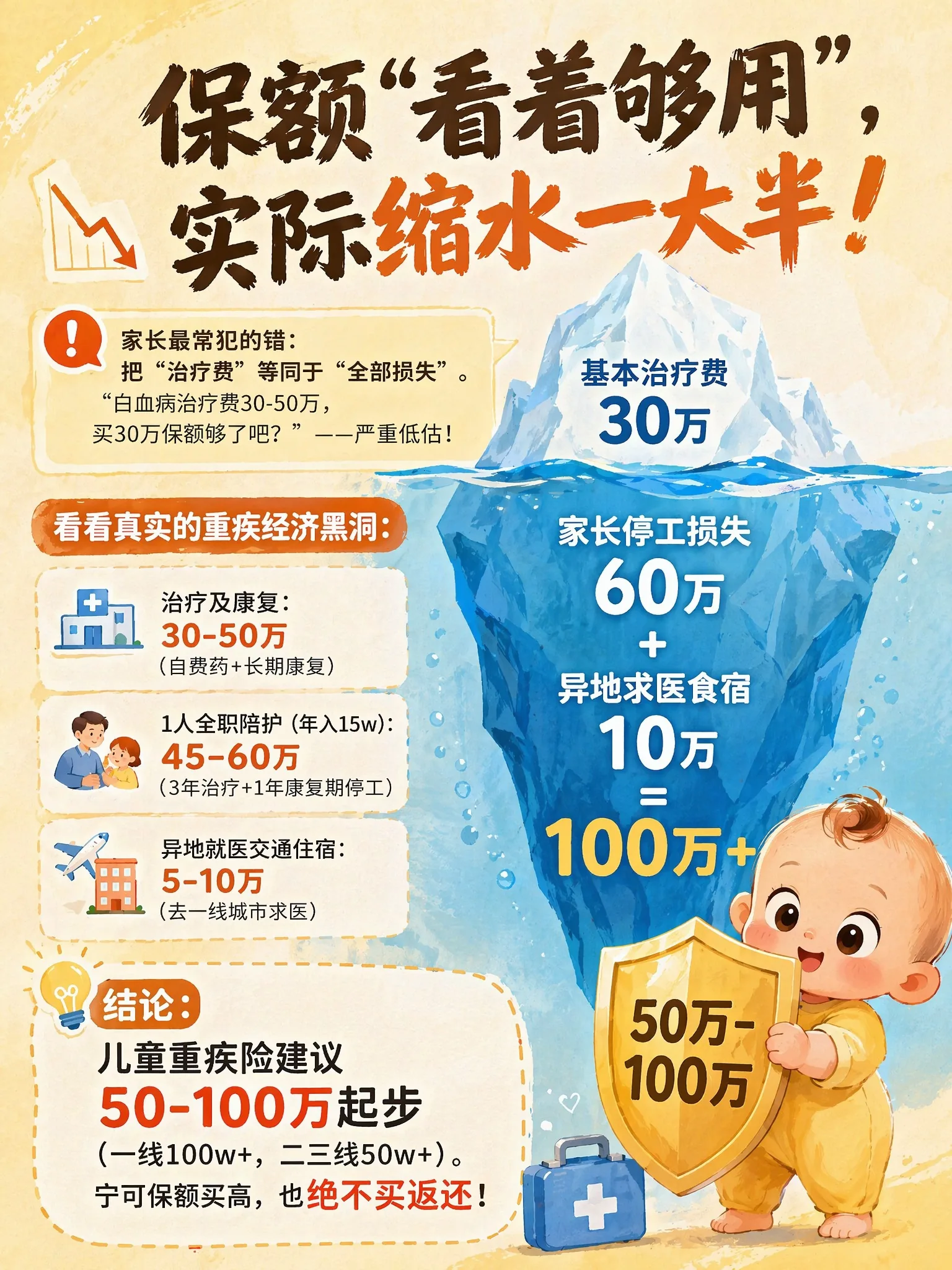 4.3 保额认知:实际缩水一半多